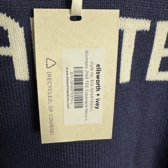 Ellsworth + Ivey Women's Crew Neck Golf "Par Tee" Navy Sweater Size Large NEW!!! - Picture 5 of 6
